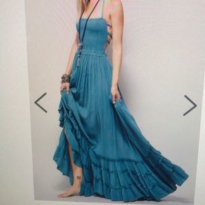 Open back long summer beach dress